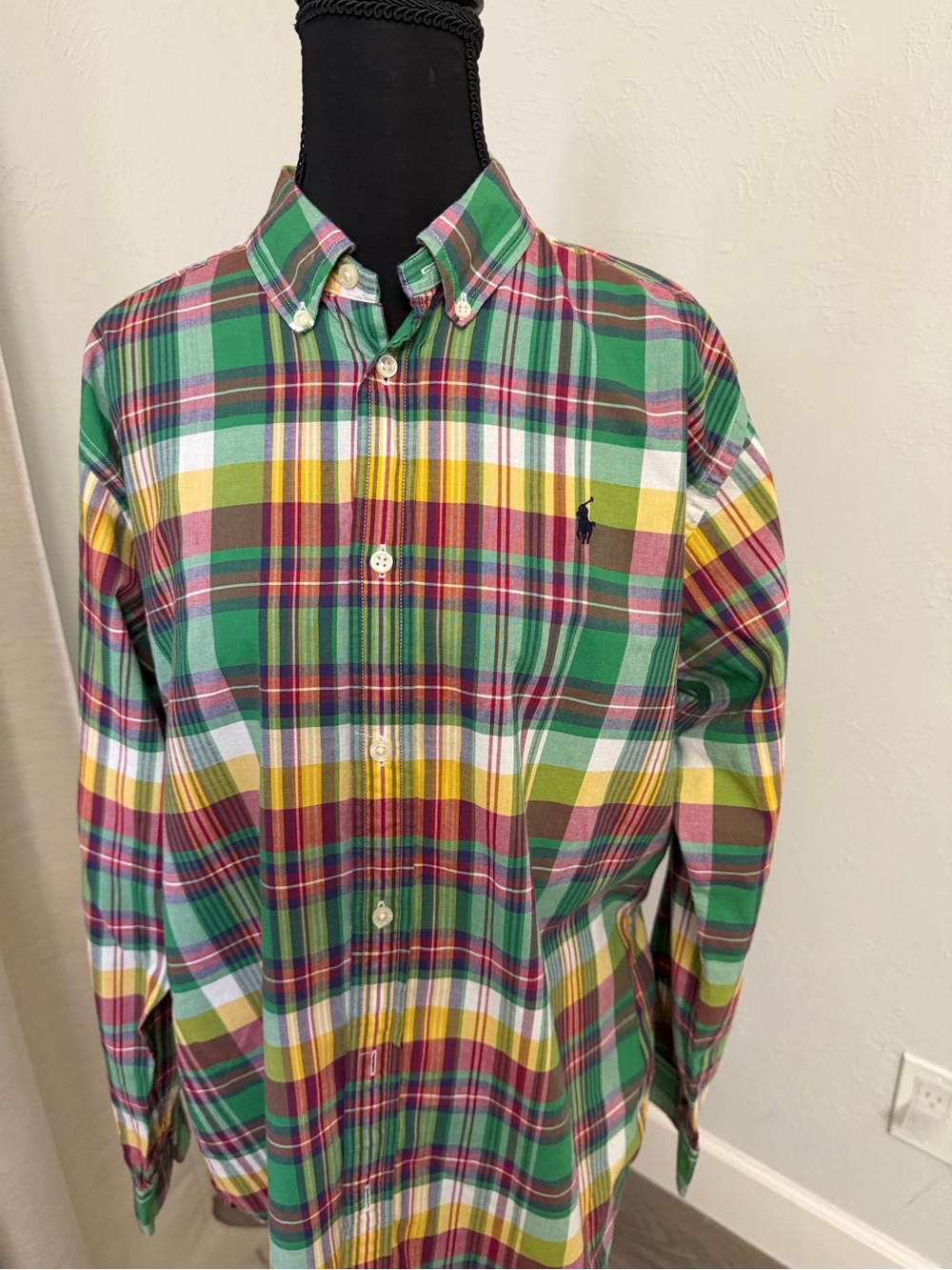 Ralph Lauren Multicolor Green Plaid Button-Down Shirt